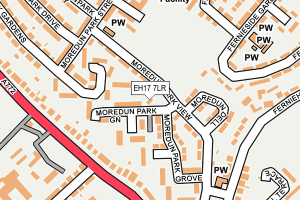 EH17 7LR map - OS OpenMap – Local (Ordnance Survey)