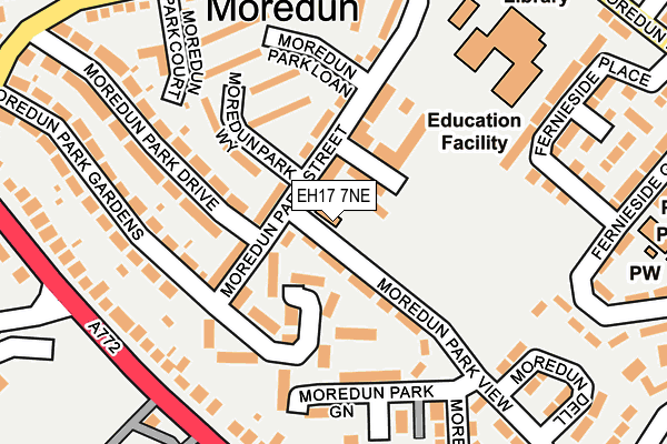 EH17 7NE map - OS OpenMap – Local (Ordnance Survey)