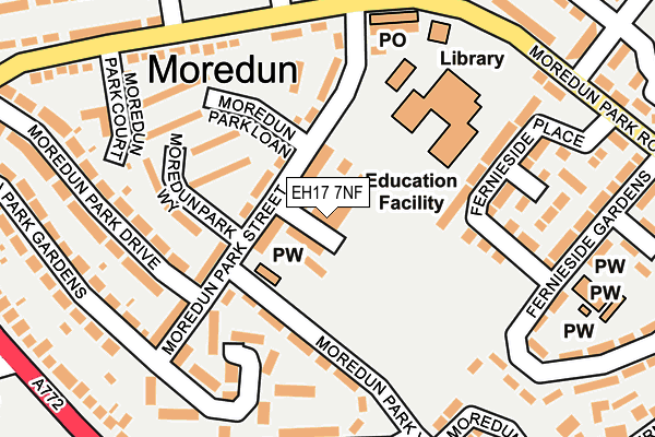 EH17 7NF map - OS OpenMap – Local (Ordnance Survey)