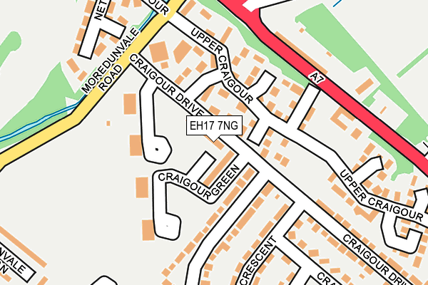 EH17 7NG map - OS OpenMap – Local (Ordnance Survey)