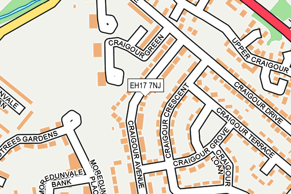 EH17 7NJ map - OS OpenMap – Local (Ordnance Survey)