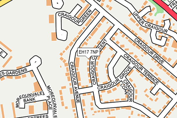 EH17 7NP map - OS OpenMap – Local (Ordnance Survey)