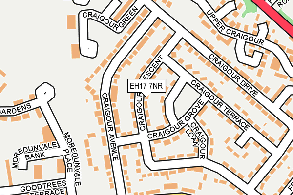 EH17 7NR map - OS OpenMap – Local (Ordnance Survey)