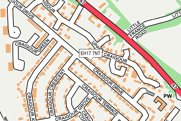 EH17 7NT map - OS OpenMap – Local (Ordnance Survey)
