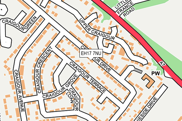 EH17 7NU map - OS OpenMap – Local (Ordnance Survey)