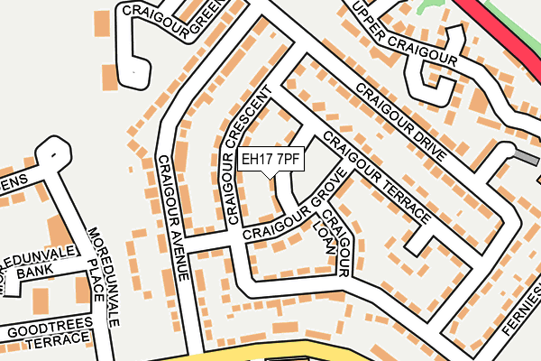 EH17 7PF map - OS OpenMap – Local (Ordnance Survey)