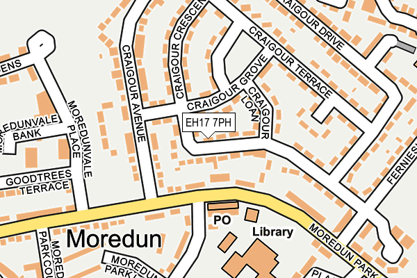 EH17 7PH map - OS OpenMap – Local (Ordnance Survey)