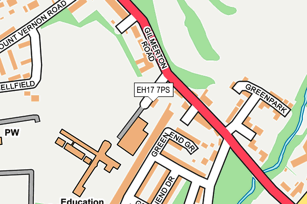 EH17 7PS map - OS OpenMap – Local (Ordnance Survey)