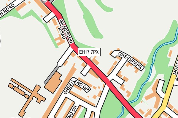 EH17 7PX map - OS OpenMap – Local (Ordnance Survey)