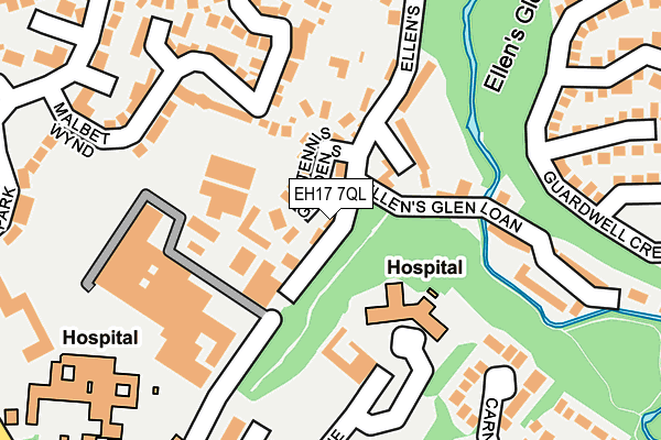 EH17 7QL map - OS OpenMap – Local (Ordnance Survey)