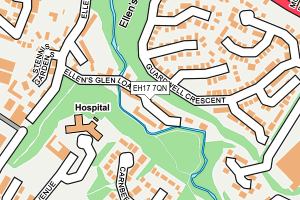EH17 7QN map - OS OpenMap – Local (Ordnance Survey)