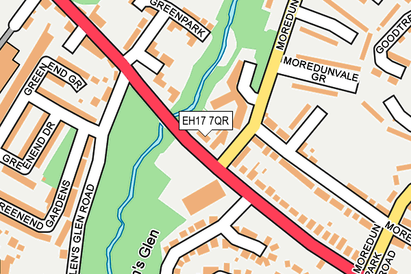 EH17 7QR map - OS OpenMap – Local (Ordnance Survey)