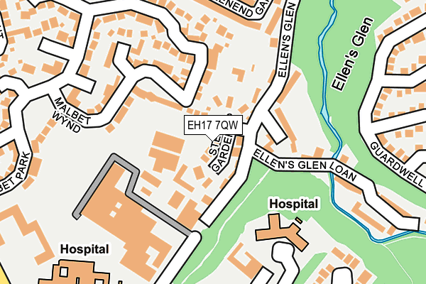 EH17 7QW map - OS OpenMap – Local (Ordnance Survey)