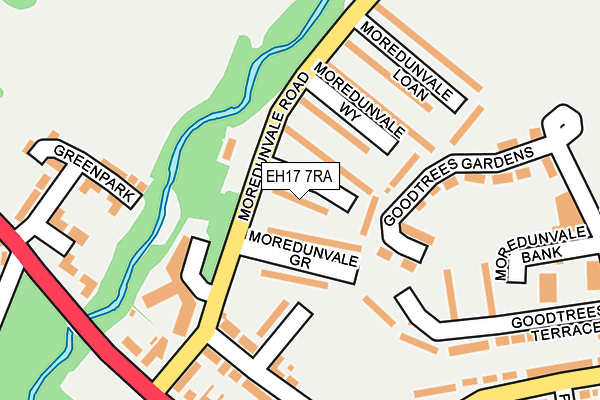 EH17 7RA map - OS OpenMap – Local (Ordnance Survey)