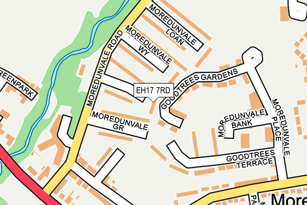 EH17 7RD map - OS OpenMap – Local (Ordnance Survey)