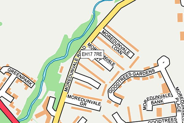 EH17 7RE map - OS OpenMap – Local (Ordnance Survey)