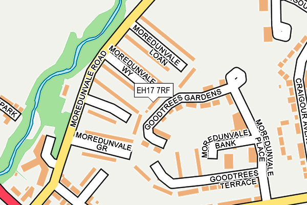 EH17 7RF map - OS OpenMap – Local (Ordnance Survey)