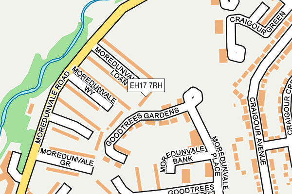 EH17 7RH map - OS OpenMap – Local (Ordnance Survey)