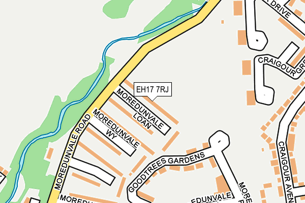 EH17 7RJ map - OS OpenMap – Local (Ordnance Survey)