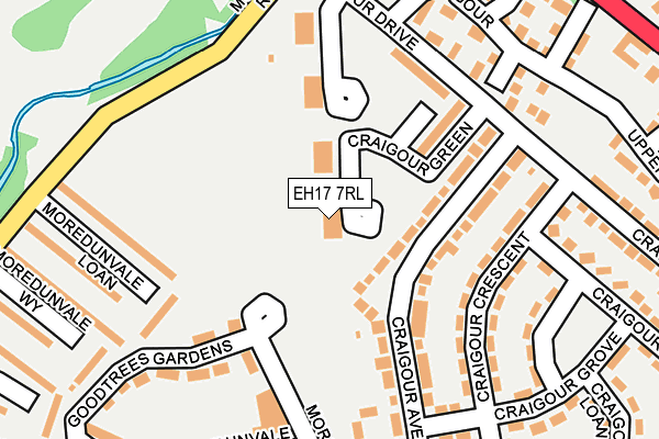 EH17 7RL map - OS OpenMap – Local (Ordnance Survey)