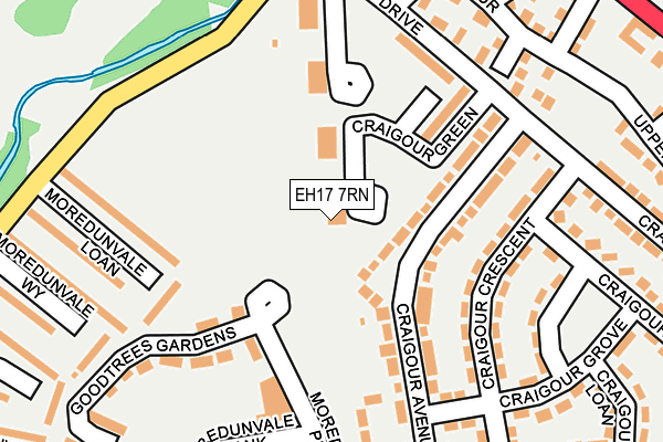 EH17 7RN map - OS OpenMap – Local (Ordnance Survey)