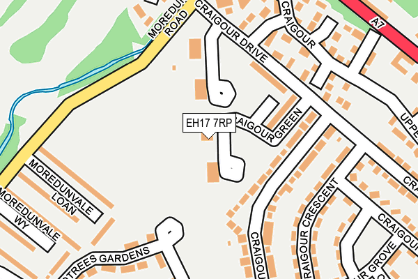 EH17 7RP map - OS OpenMap – Local (Ordnance Survey)