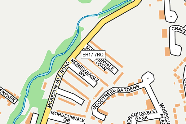 EH17 7RQ map - OS OpenMap – Local (Ordnance Survey)