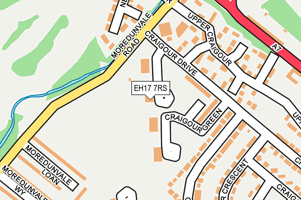 EH17 7RS map - OS OpenMap – Local (Ordnance Survey)