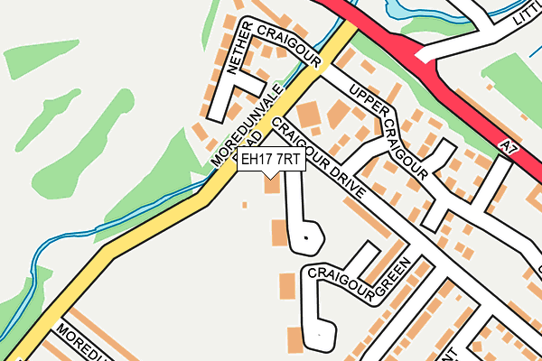 EH17 7RT map - OS OpenMap – Local (Ordnance Survey)