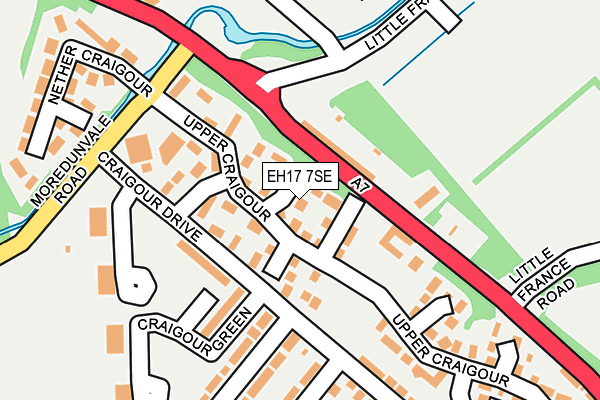 EH17 7SE map - OS OpenMap – Local (Ordnance Survey)