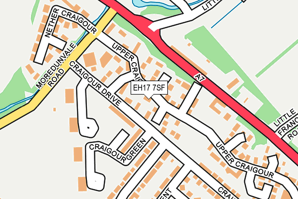 EH17 7SF map - OS OpenMap – Local (Ordnance Survey)