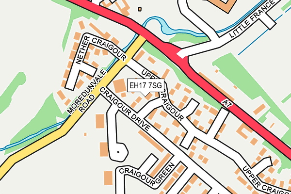 EH17 7SG map - OS OpenMap – Local (Ordnance Survey)