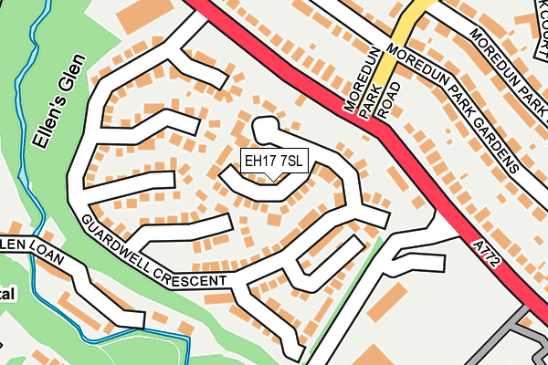 EH17 7SL map - OS OpenMap – Local (Ordnance Survey)