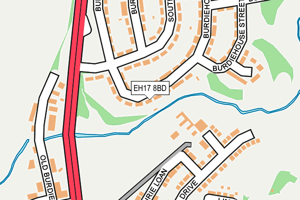 EH17 8BD map - OS OpenMap – Local (Ordnance Survey)