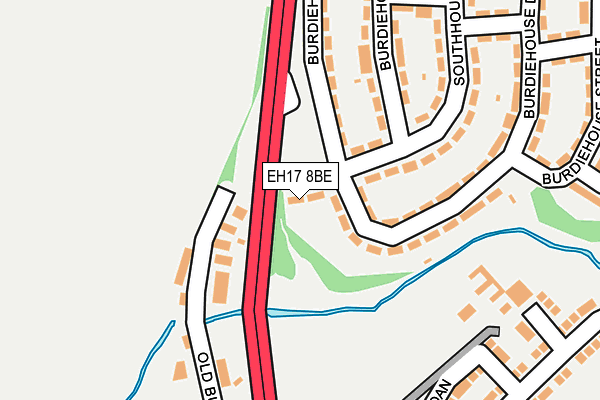 EH17 8BE map - OS OpenMap – Local (Ordnance Survey)