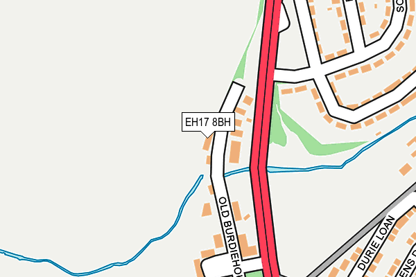 EH17 8BH map - OS OpenMap – Local (Ordnance Survey)