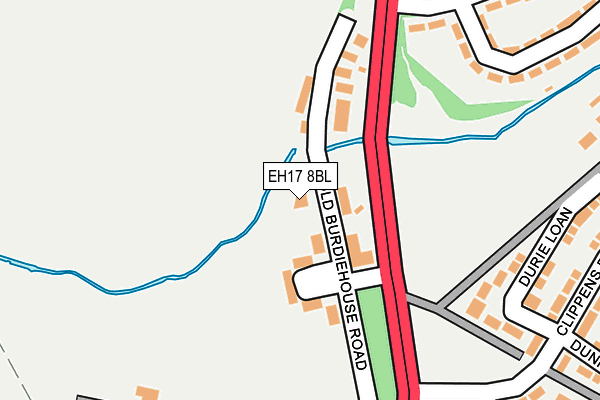 EH17 8BL map - OS OpenMap – Local (Ordnance Survey)