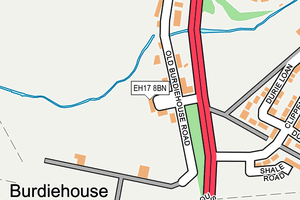 EH17 8BN map - OS OpenMap – Local (Ordnance Survey)