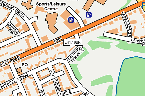 EH17 8BR map - OS OpenMap – Local (Ordnance Survey)