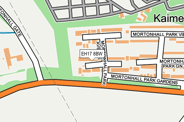 EH17 8BW map - OS OpenMap – Local (Ordnance Survey)