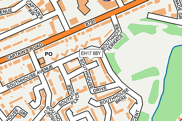 EH17 8BY map - OS OpenMap – Local (Ordnance Survey)