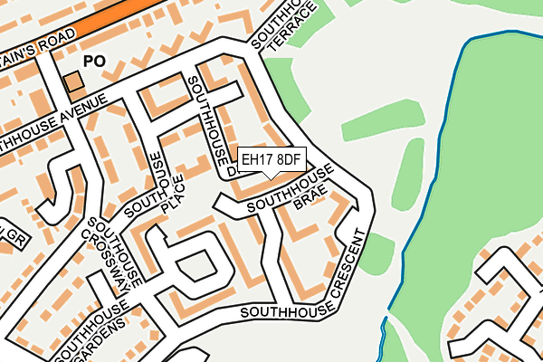 EH17 8DF map - OS OpenMap – Local (Ordnance Survey)