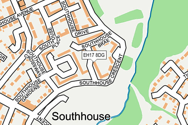 EH17 8DG map - OS OpenMap – Local (Ordnance Survey)