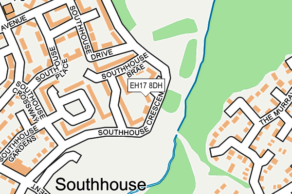 EH17 8DH map - OS OpenMap – Local (Ordnance Survey)