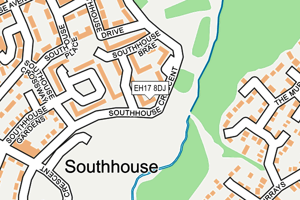 EH17 8DJ map - OS OpenMap – Local (Ordnance Survey)