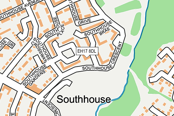 EH17 8DL map - OS OpenMap – Local (Ordnance Survey)