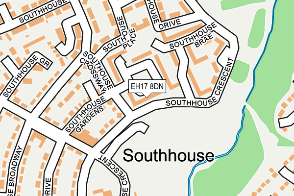 EH17 8DN map - OS OpenMap – Local (Ordnance Survey)