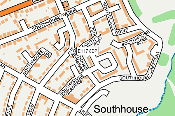 EH17 8DP map - OS OpenMap – Local (Ordnance Survey)