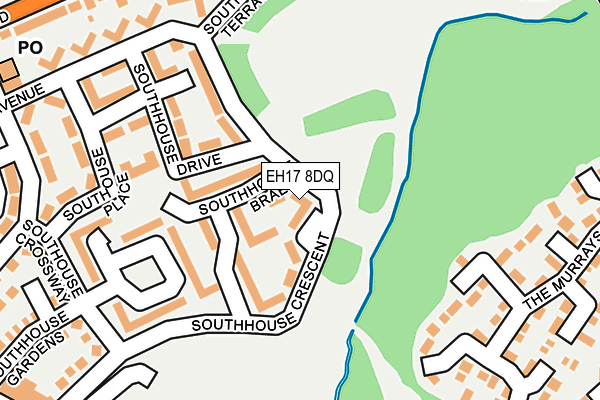 EH17 8DQ map - OS OpenMap – Local (Ordnance Survey)