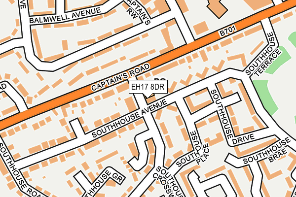 EH17 8DR map - OS OpenMap – Local (Ordnance Survey)